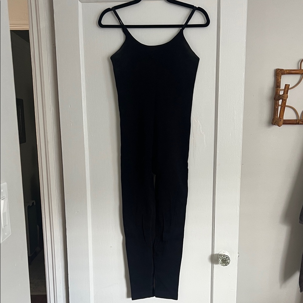 Amazon Athleisure Ribbed Black Bodysuit